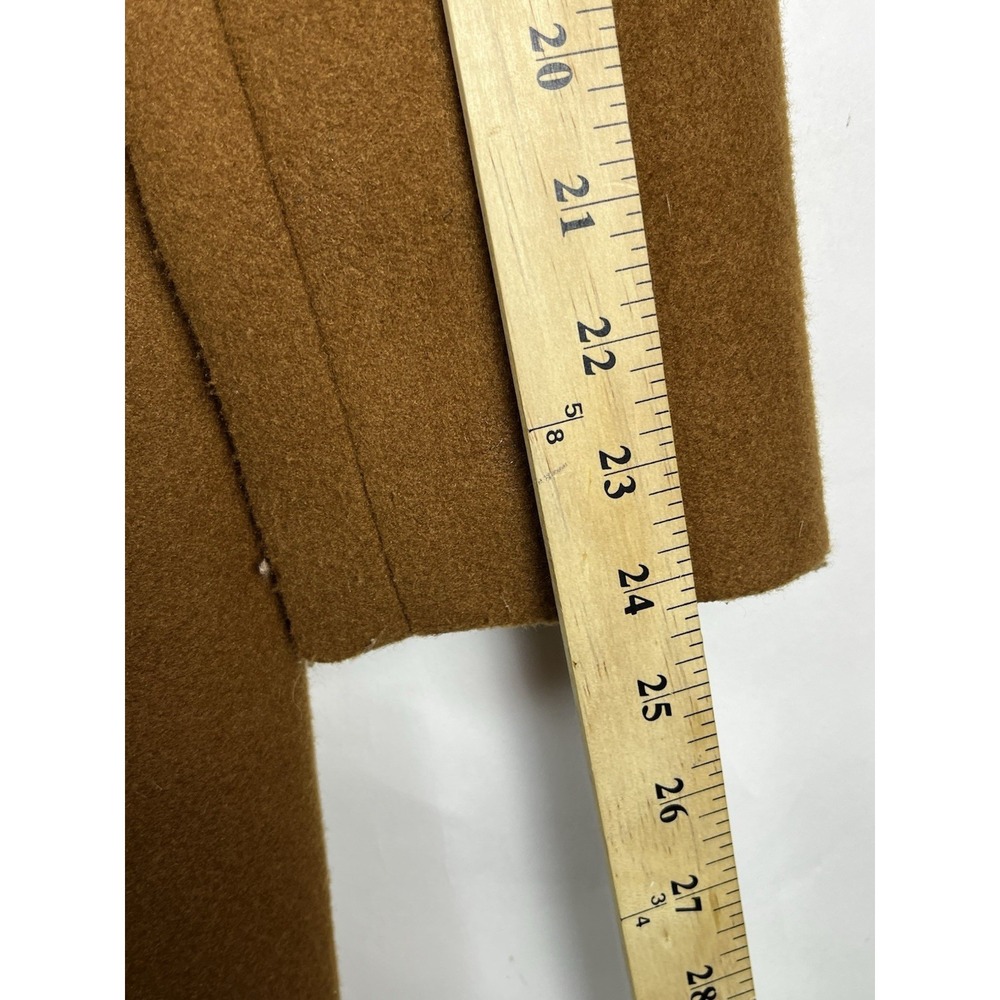 Women's Old Navy Dark Camel Wool Blend Funnel Neck Pea Coat Sz M Winter Chic EUC - Picture 3 of 8